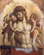 Carlo Crivelli The Dead Christ Supported by two angels oil on canvas